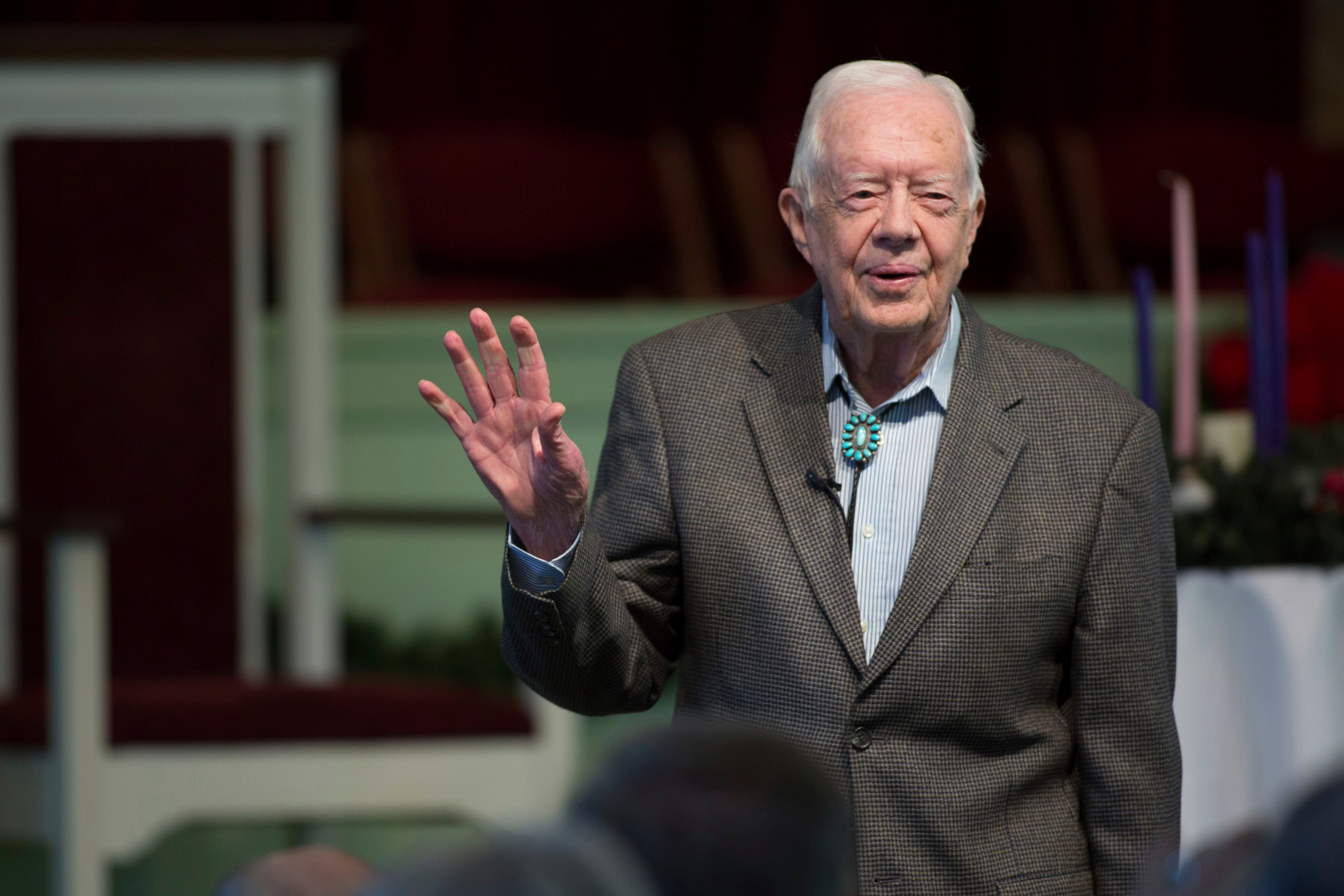 Antonio Aguilar conoció a Jimmy Carter, expresidente de Estados Unidos. (Foto: AP)