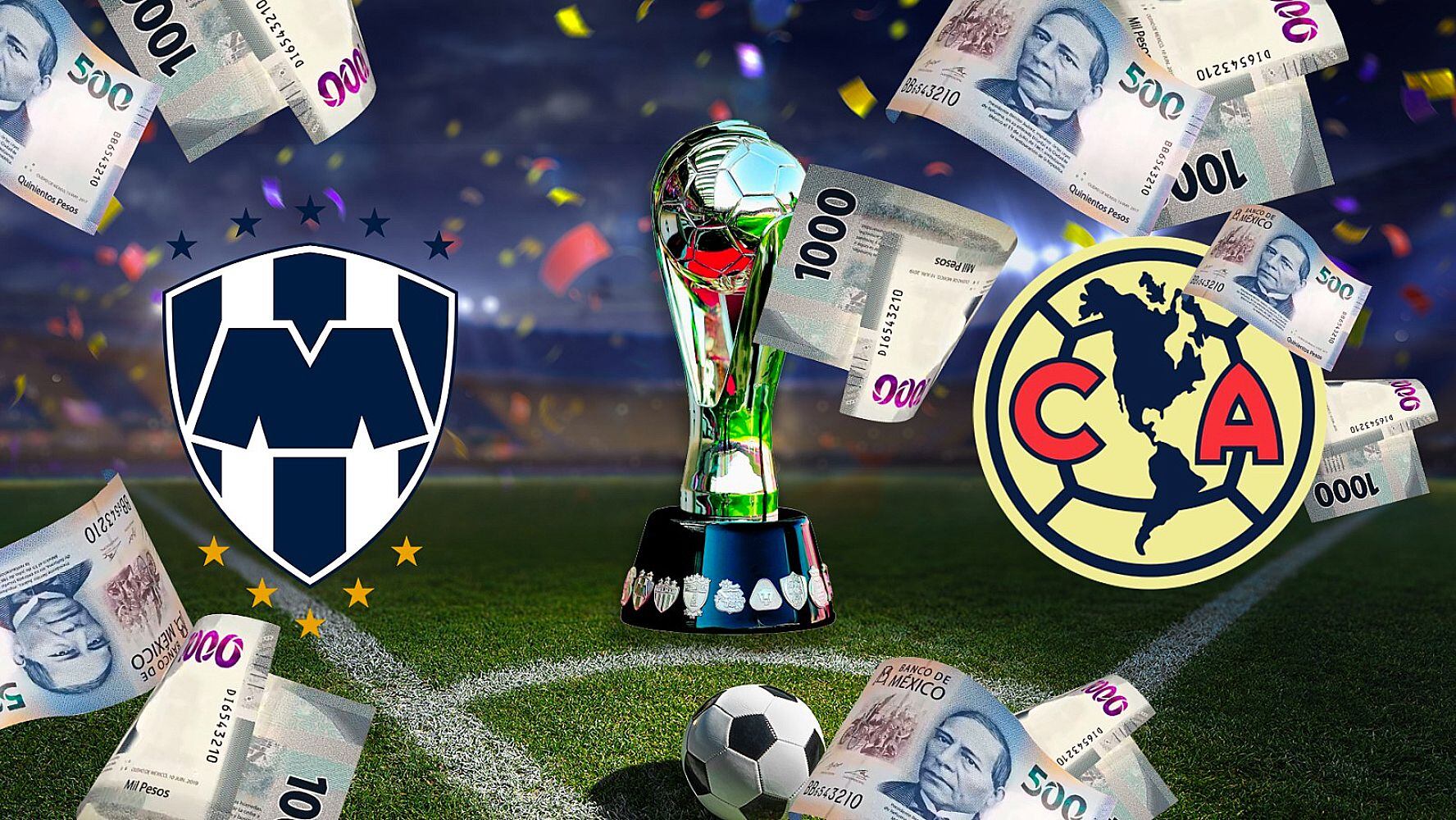 En la final del torneo de Apertura 2024, Rayados de Monterrey se enfrenta a las Águilas del América por el trofeo de la Liga MX y otros premios. (Foto: Especial El Financiero)