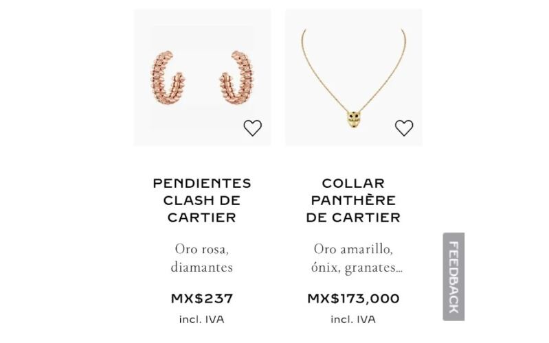Este fue el precio 'equivocado' que el usuario encontró en la tienda en línea de Cartier y aprovechó para comprar dos pares de aretes. (Foto: X / @LordeDandy).