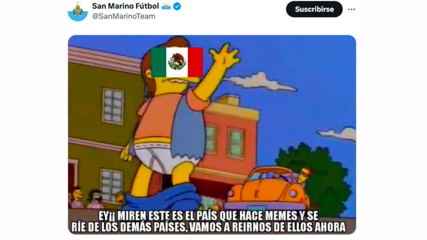 La cuenta de la Selección de San Marino alentó las burlas a México tras perder con Venezuela. (Foto: X)