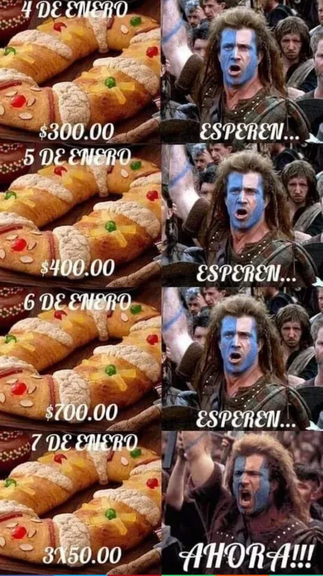 Memes de la tradicional rosca de Reyes. (Foto: Redes sociales)