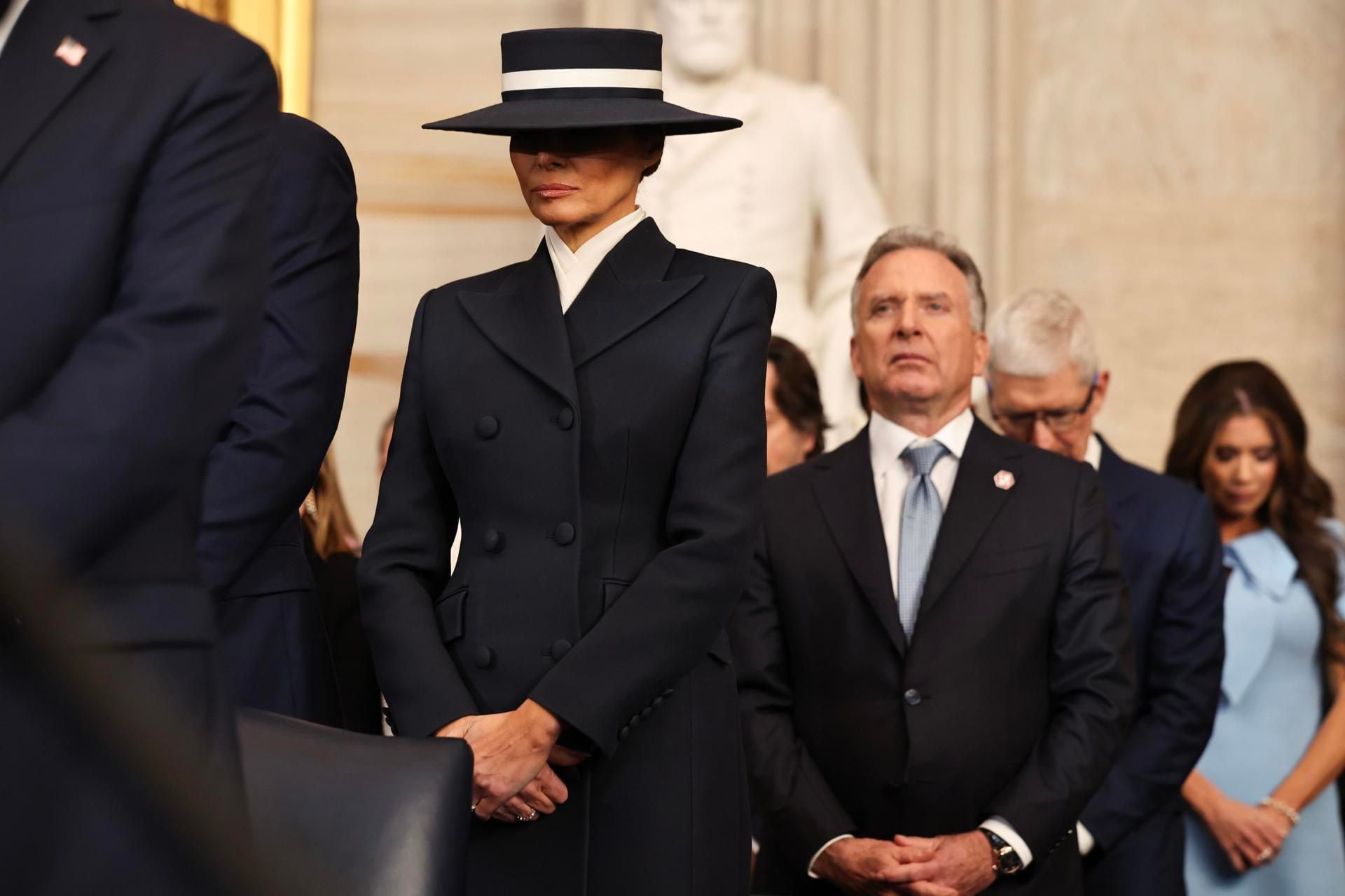 Melania Trump durante la investidura presidencial en Washington, DC. (Foto: EFE).