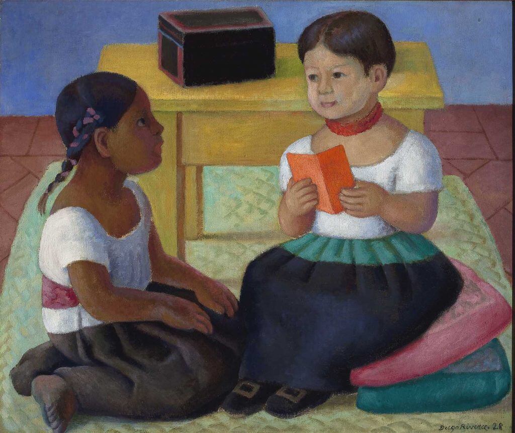 'Pico e Inesita', pintura de Diego Rivera. (Foto: Facebook / @CasaEstudioDRyFK ).