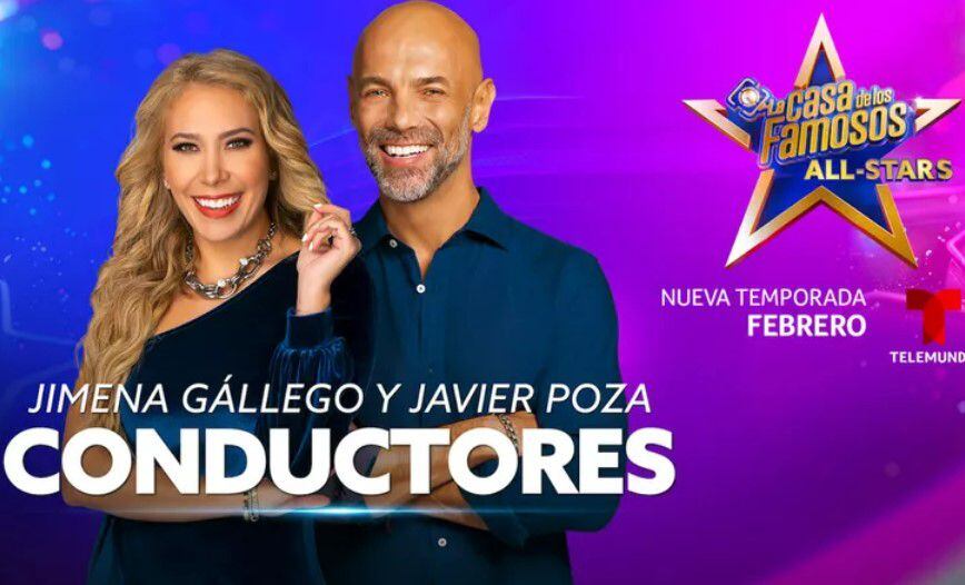 Jimena Gallego y Javier Poza son los conductores de 'La Casa de los Famosos All Stars' 2025. (Foto: Instagram @telemundo)