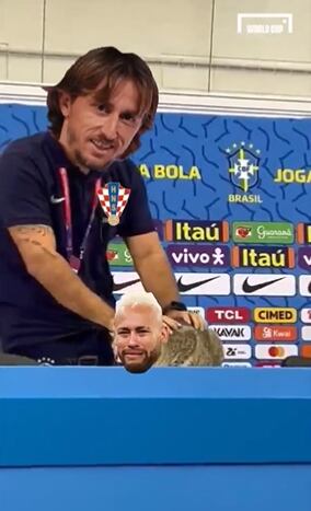 Modric y Neymar entre los memes de la eliminación (Foto: Twitter @Veedorciudad21)