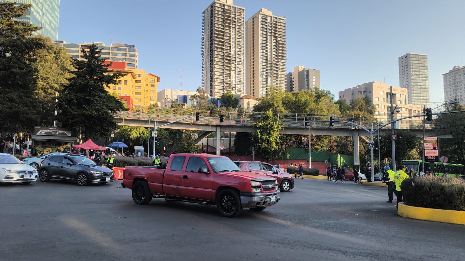 Se están liberadas las vialidades en la carretera federal México-Toluca, en Cuajimalpa, al poniente de la Ciudad de México. Foto: @GobCDMX