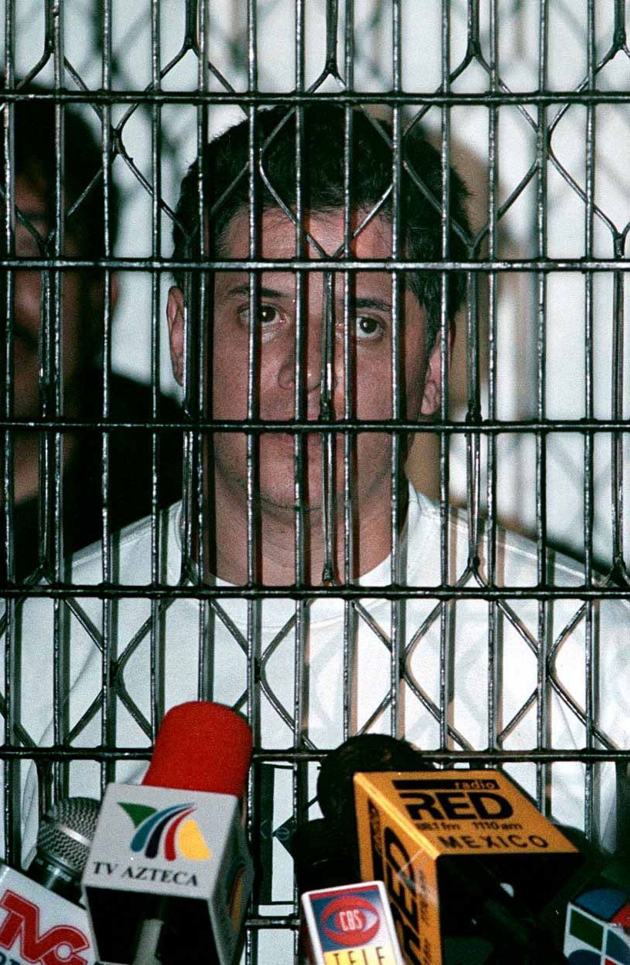 Mario Bezares durante su declaración preparatoria en el juzgado 55 del Reclusorio Oriente de esta ciudad, en 1999. (Foto: Cuartoscuro).