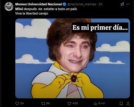 Estos son los memes que dejaron las publicaciones de Javier Milei. (Foto: Captura de pantalla)