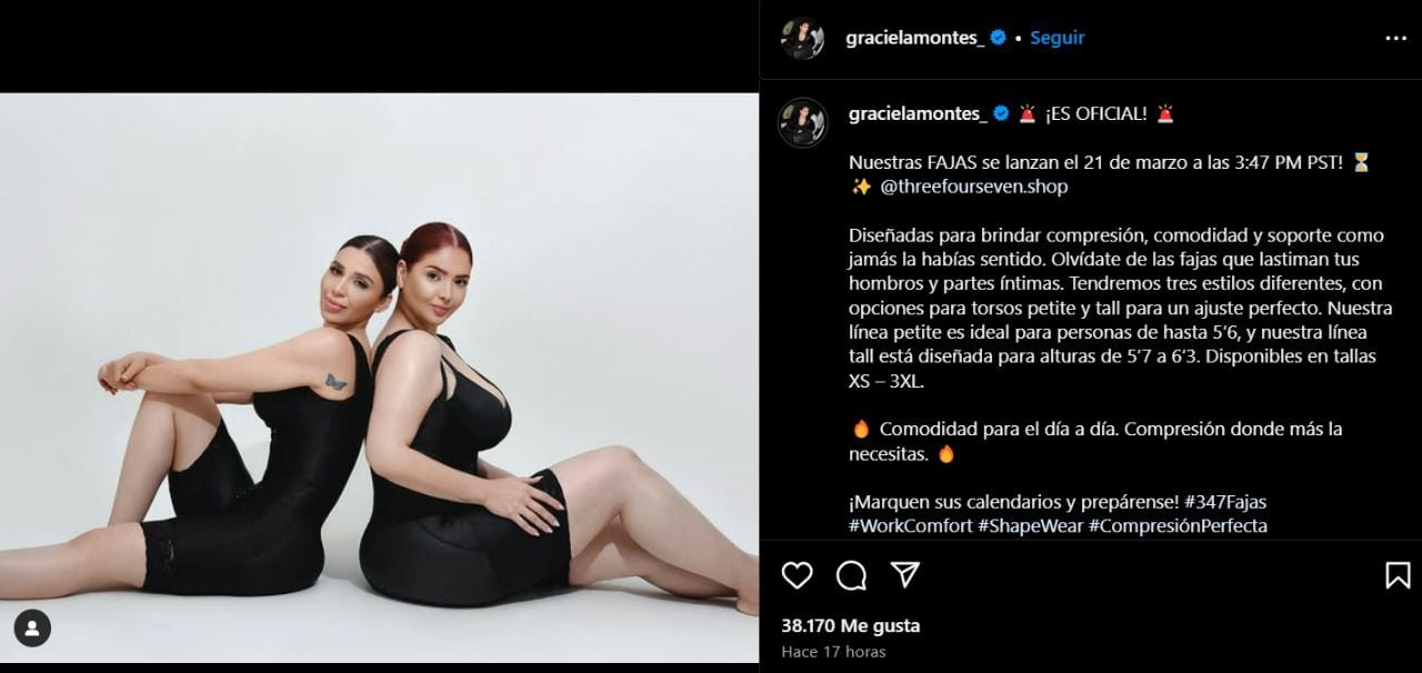 Publicación de Graciela Montes en Instagram. (Foto: Captura de pantalla)