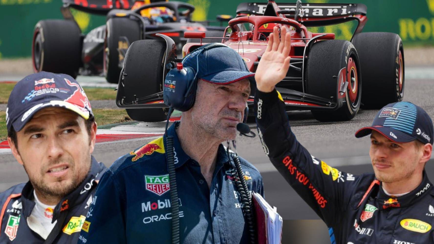 Otra mala para ‘Checo’ si renueva en Red Bull: Adrian Newey está a punto de irse a escudería rival 