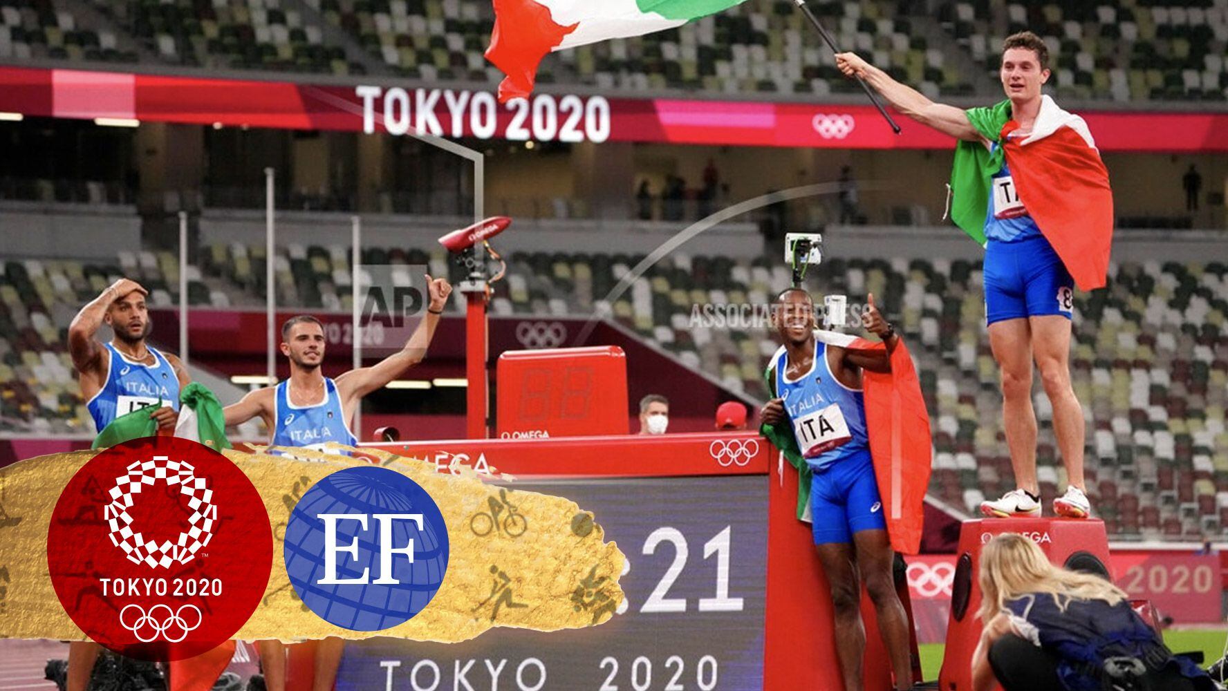 Italia se corona en el relevo 4x100 metros masculino; Marcell Jacobs suma segundo oro en Tokio