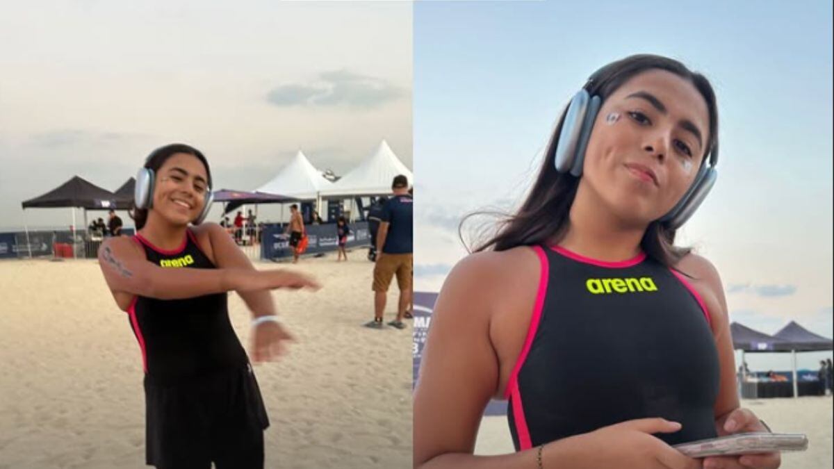 Natalia Sandoval consiguió la medalla de oro en el Mundial de Natación de Aguas Abiertas en Dubai. (Foto: Instagram @nat_sandoval9)