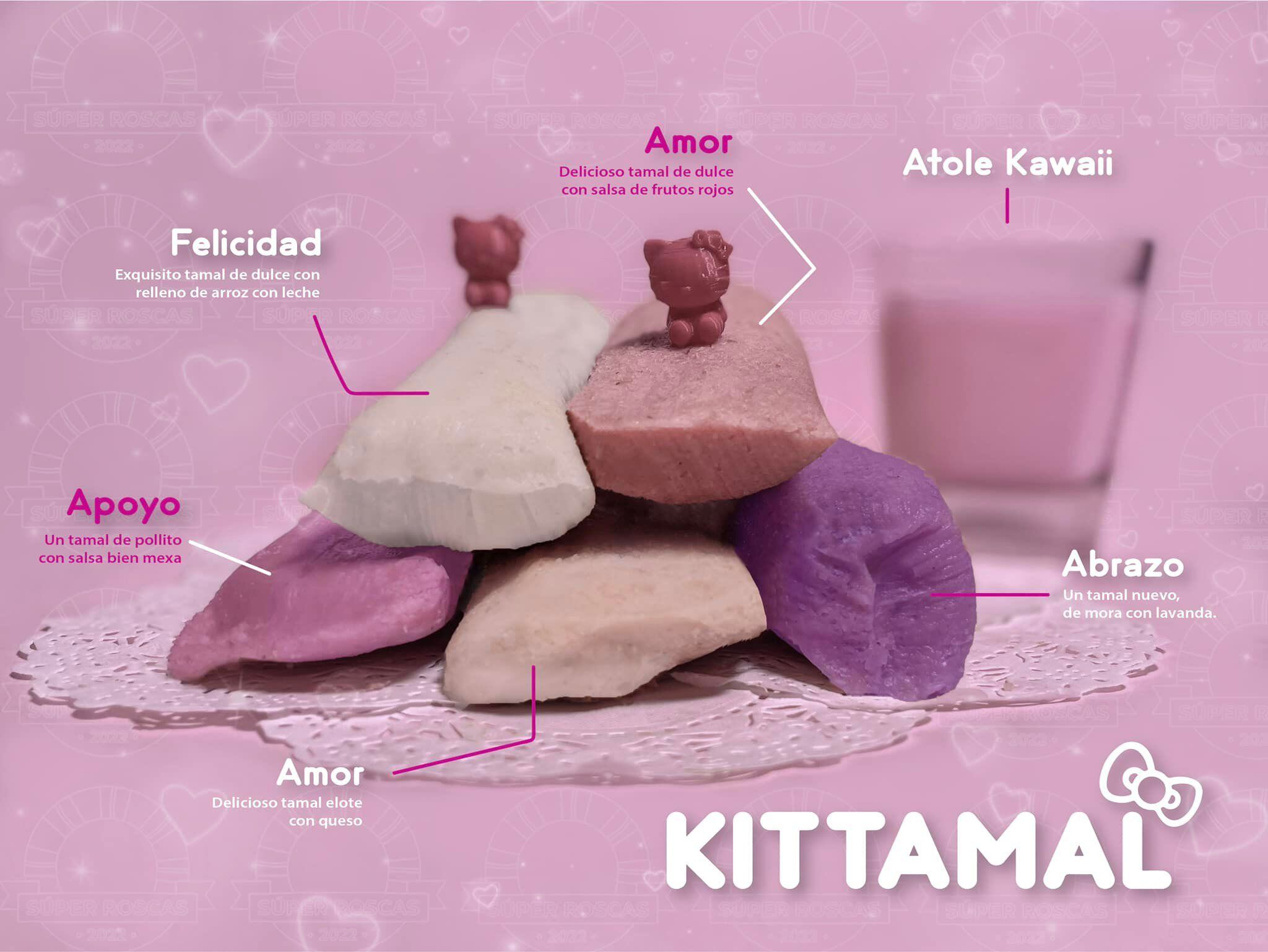 Los Kittytamales son una deliciosa versión kawaii de la tradición mexicana. (Foto: Facebook / Las Super Roscas 2022).
