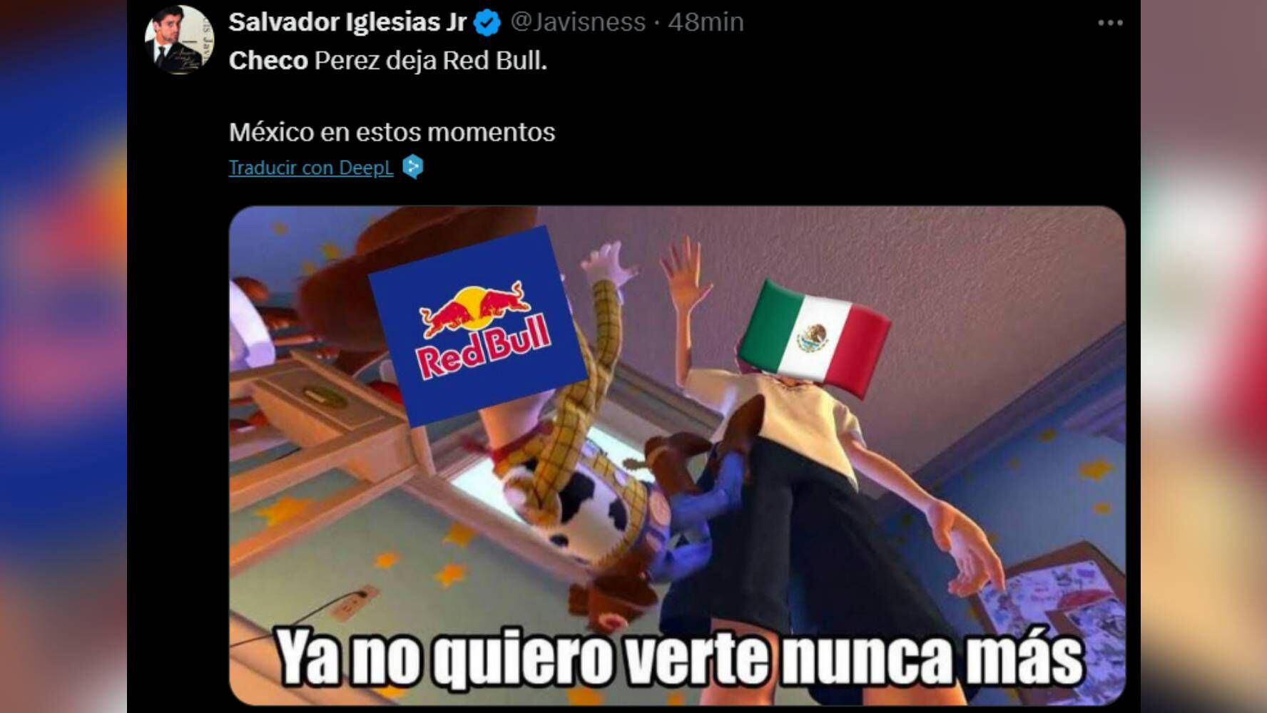 Memes de la salida de 'Checo' Pérez de Red Bull. (Foto: Especial).