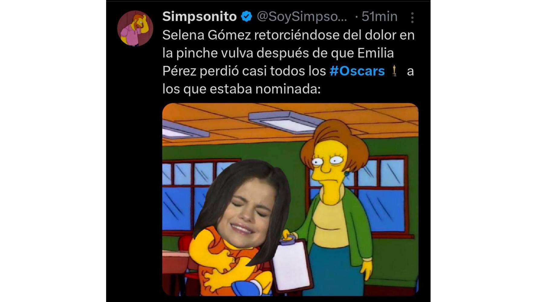 Memes de los premios Oscar 2025 y 'Emilia Pérez'. (Foto: X)