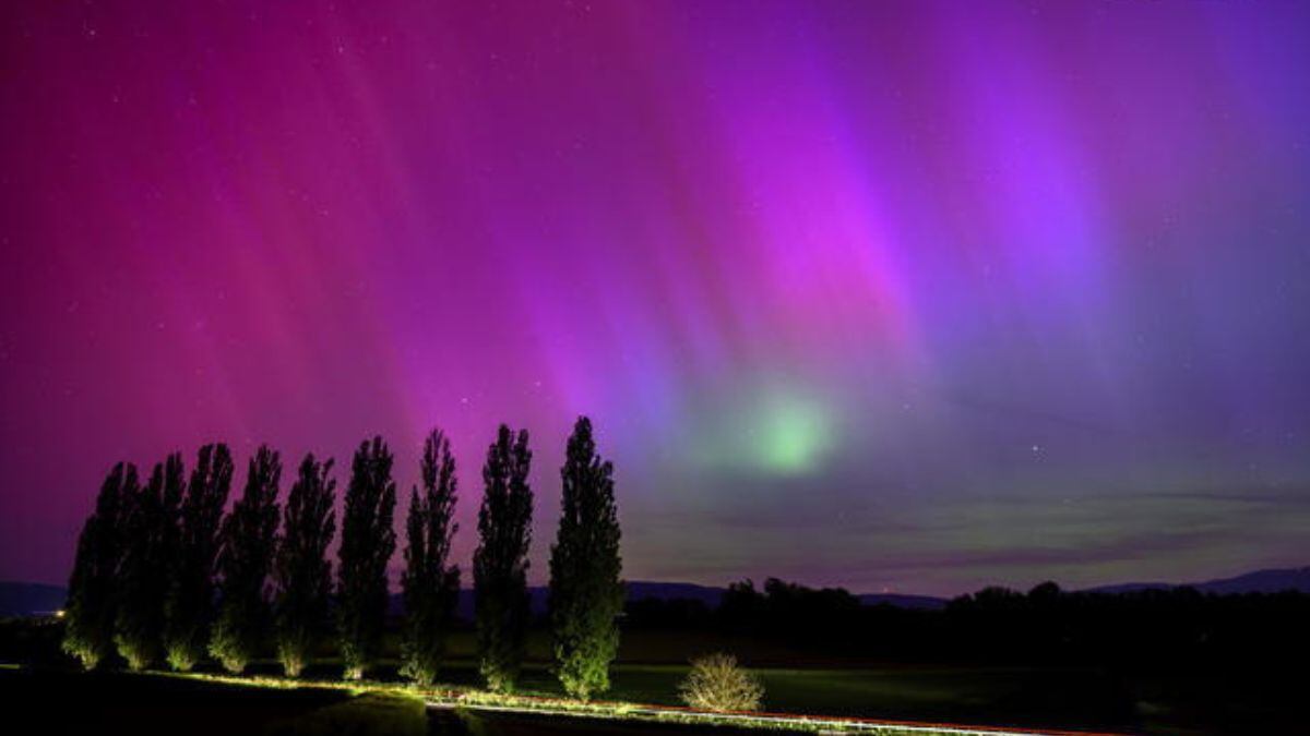 Las auroras boreales se pudieron ver en algunos estados del norte de México la noche del 10 de mayo, según reportes.