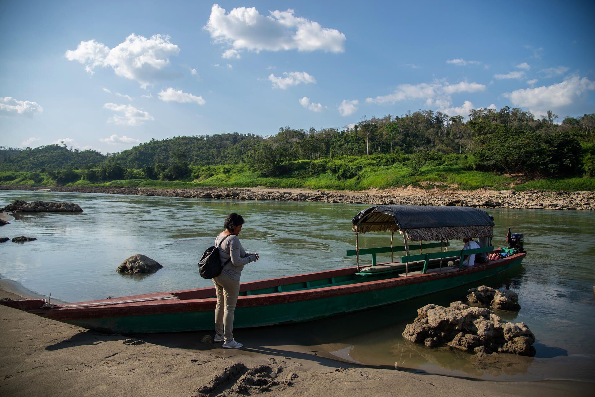 Fotografía del río Usumacinta, este 12 de marzo en la zona arqueológica de Yaxchilán, en Ocosingo.
