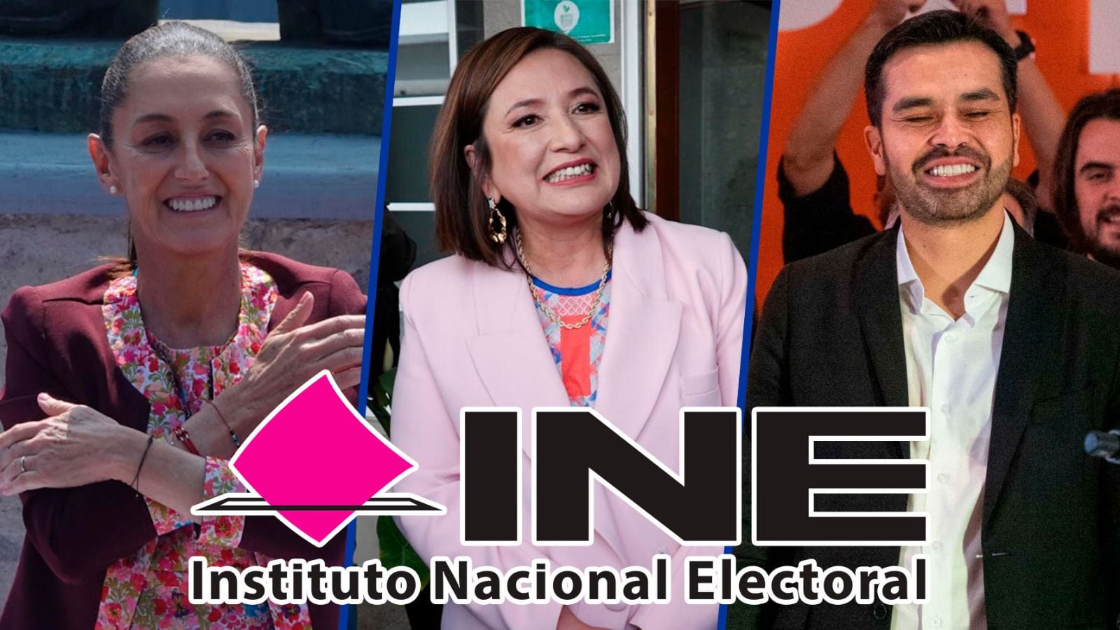 INE avala registros de los presidenciables Sheinbaum, Xochitl y Máynez; pueden iniciar campañas