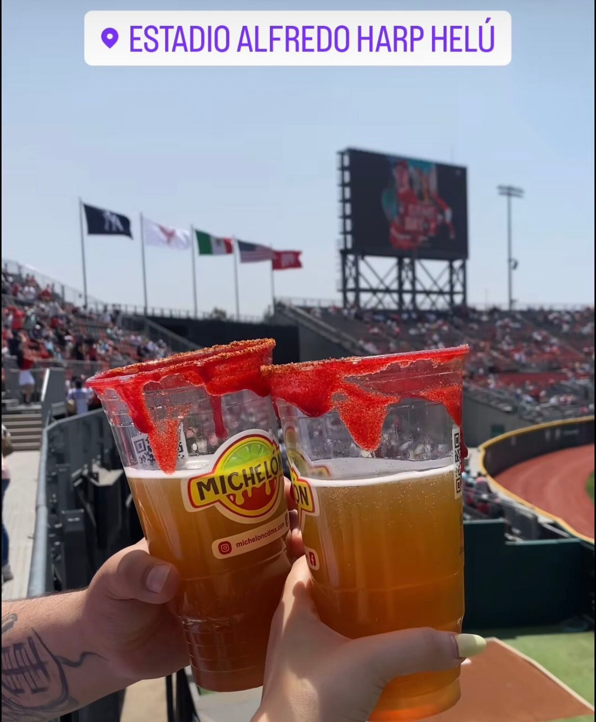 Algunos asistentes del primer partido de Diablos Rojos vs. Yankees compartieron fotos de sus bebidas. (Foto: Instagram / @carlosdelafuente04)