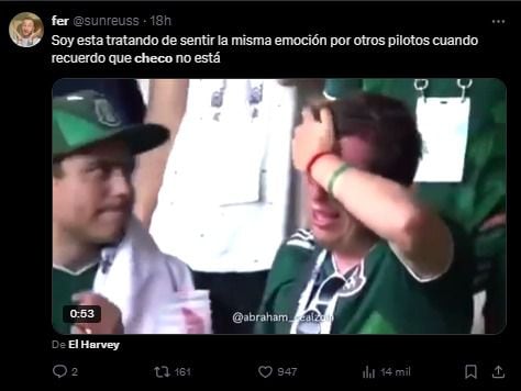 Estos son los memes que se crearon luego de la participación de Liam Lawson y el arranque de la F1 sin 'Checo' Pérez. (Foto: Captura de pantalla)