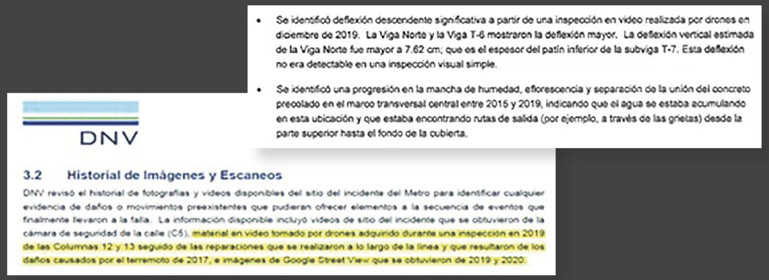 Informe sobre accidente de la Línea 12 del Metro.