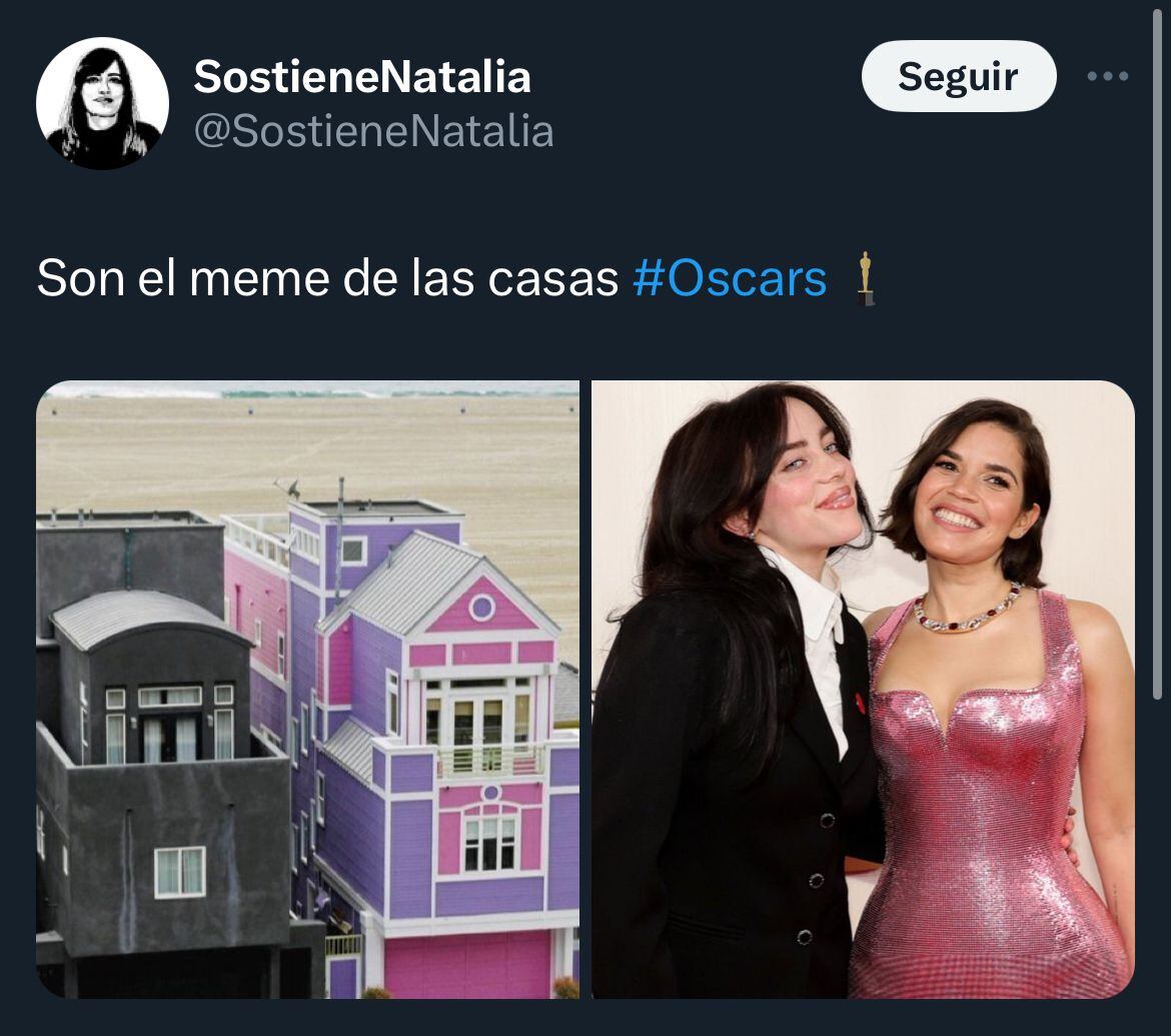 El elenco de 'Barbie' estuvo presente en los Oscar y los memes. (Foto: X / @SostieneNatalia)