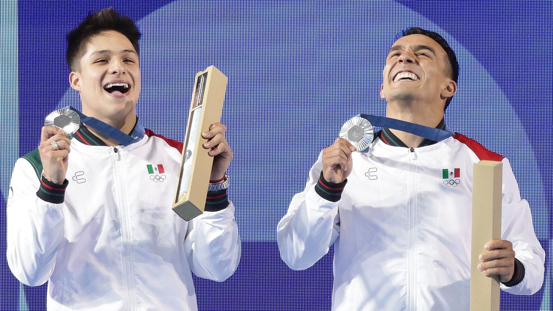 Osmar Olvera y Juan Manuel Celaya ganaron medalla de plata, la segunda para México en los Juegos Olímpicos de París 2024 (Foto: Xinhua) 