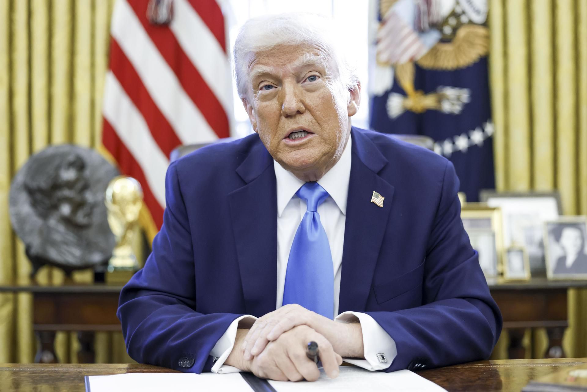 El presidente de Estados Unidos, Donald Trump, envió su pésame a familiares de las víctimas de Nueva Orleans, sede del Super Bowl. (Foto: EFE). 