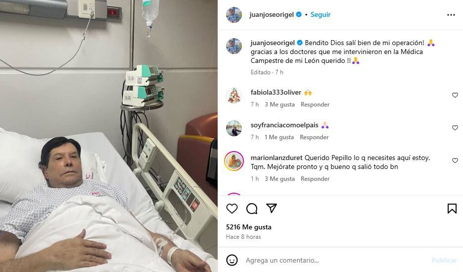 'Pepillo' Origel aseguró que su cirugía fue exitosa y agradeció al personal médico que lo atendió. (Foto: Captura de pantalla)