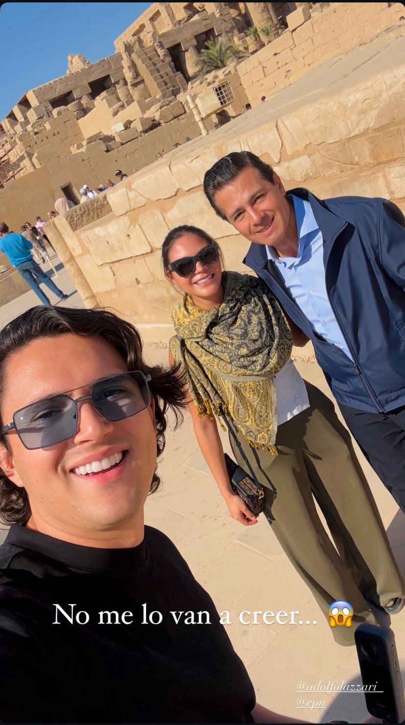 El expresidente Enrique Peña Nieto fue captado de vacaciones en Egipto. (Foto: Instagram @adolfolazzari_) 