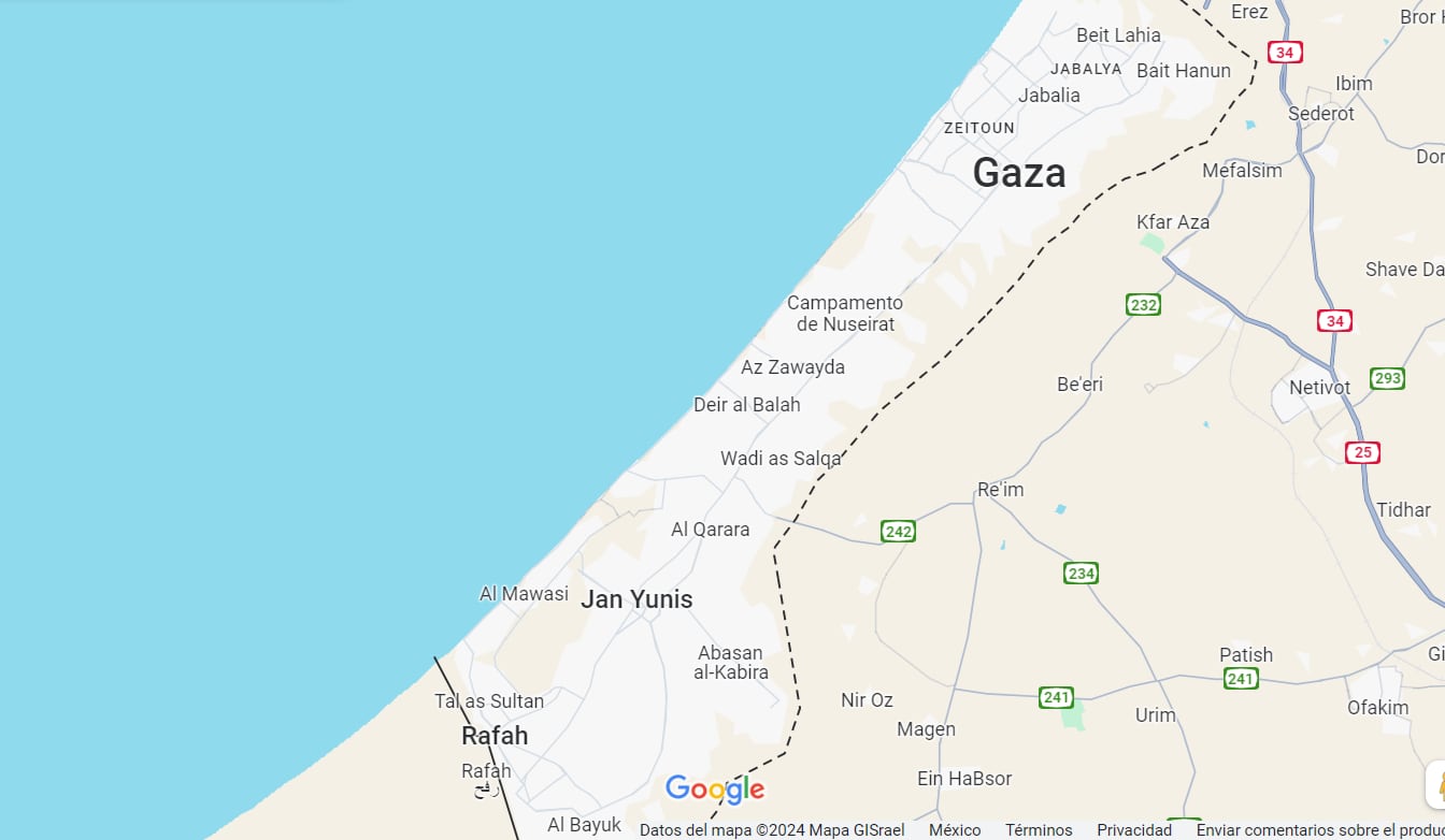Israel ha pedido a las personas palestinas que se vayan de la Ciudad de Gaza hacia el sur, a Deir al Balah y Zawayda.