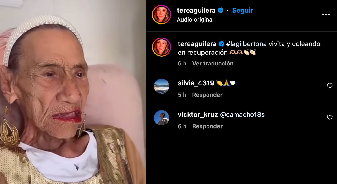 La Gilbertona reaparece en redes sociales para desmentir su muerte. (Foto:  instagram tereaguilera)