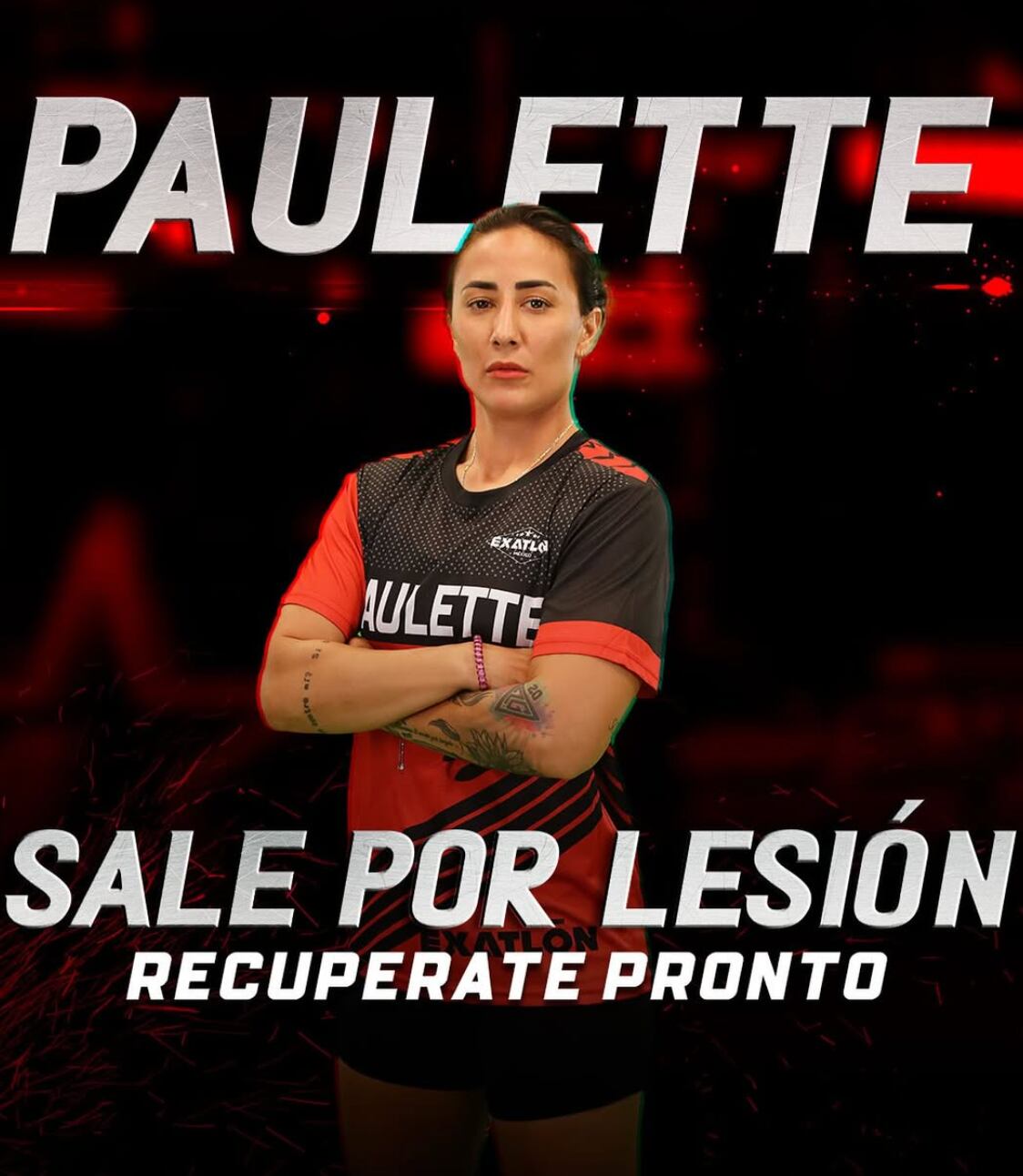 Paulette se despide de 'Exatlón' después de romperse la nariz. (Foto: Instagram @exatlonmx)