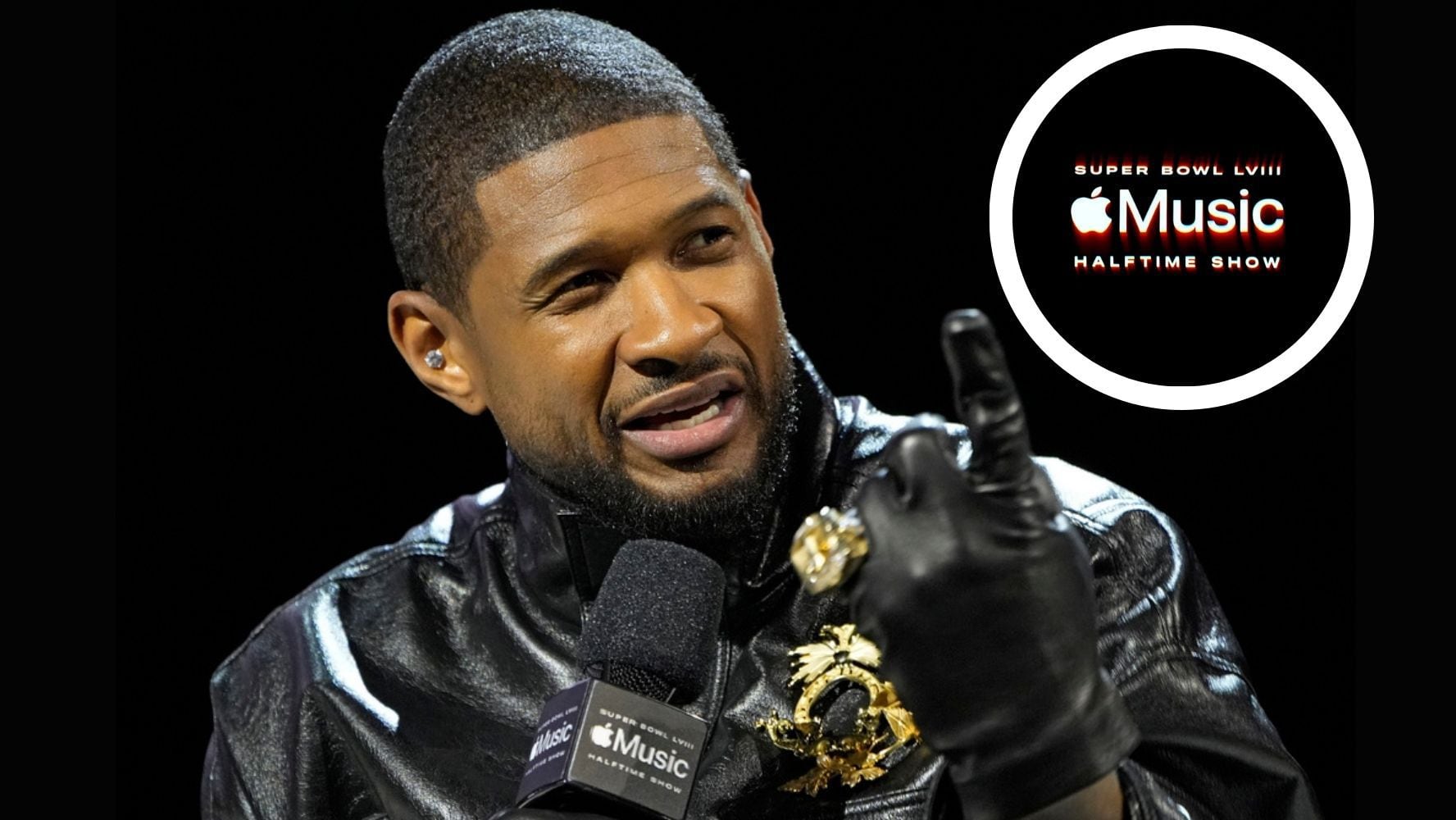 Usher compartió algunos detalles de su show de medio tiempo en el Super Bowl 2024. (Foto: AP / YouTube / @AppleMusic)