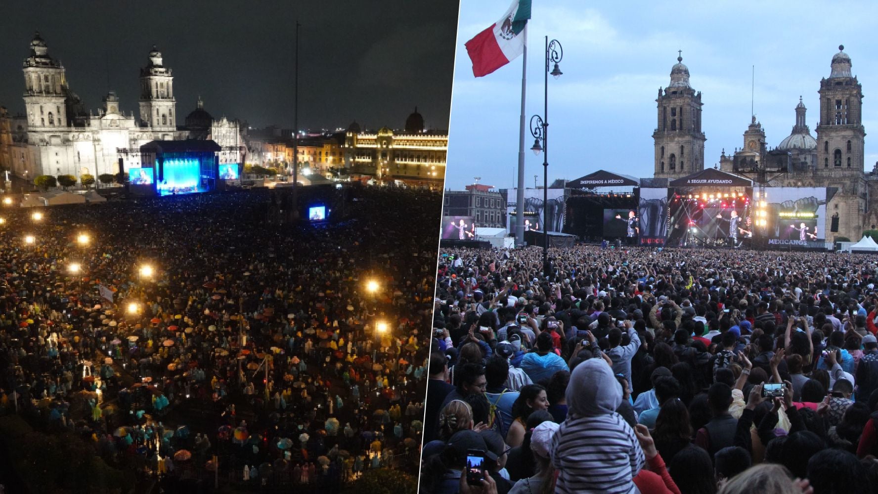 Los conciertos masivos en el Zócalo empezaron a finales de la década de los años noventa. (Foto: Cuartoscuro / Galo Cañas Rodríguez)