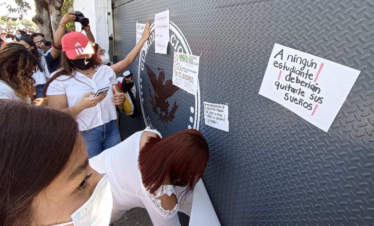 Caso Ángel Yael: Estudiantes de la UG se manifiestan en cuartel de la GN en León