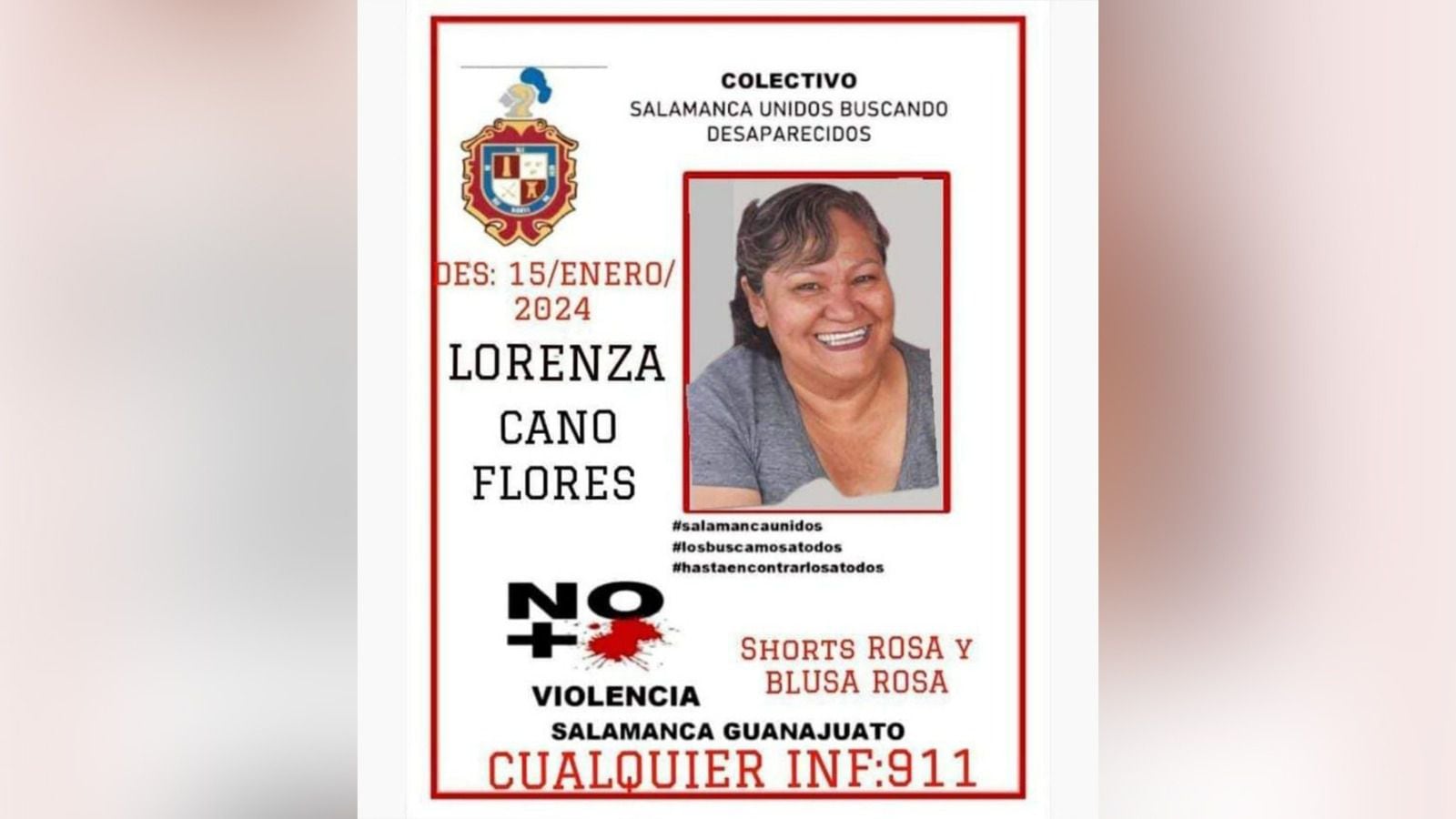 Lorenza Cano, buscadora de Salamanca, es secuestrada por hombres armados 