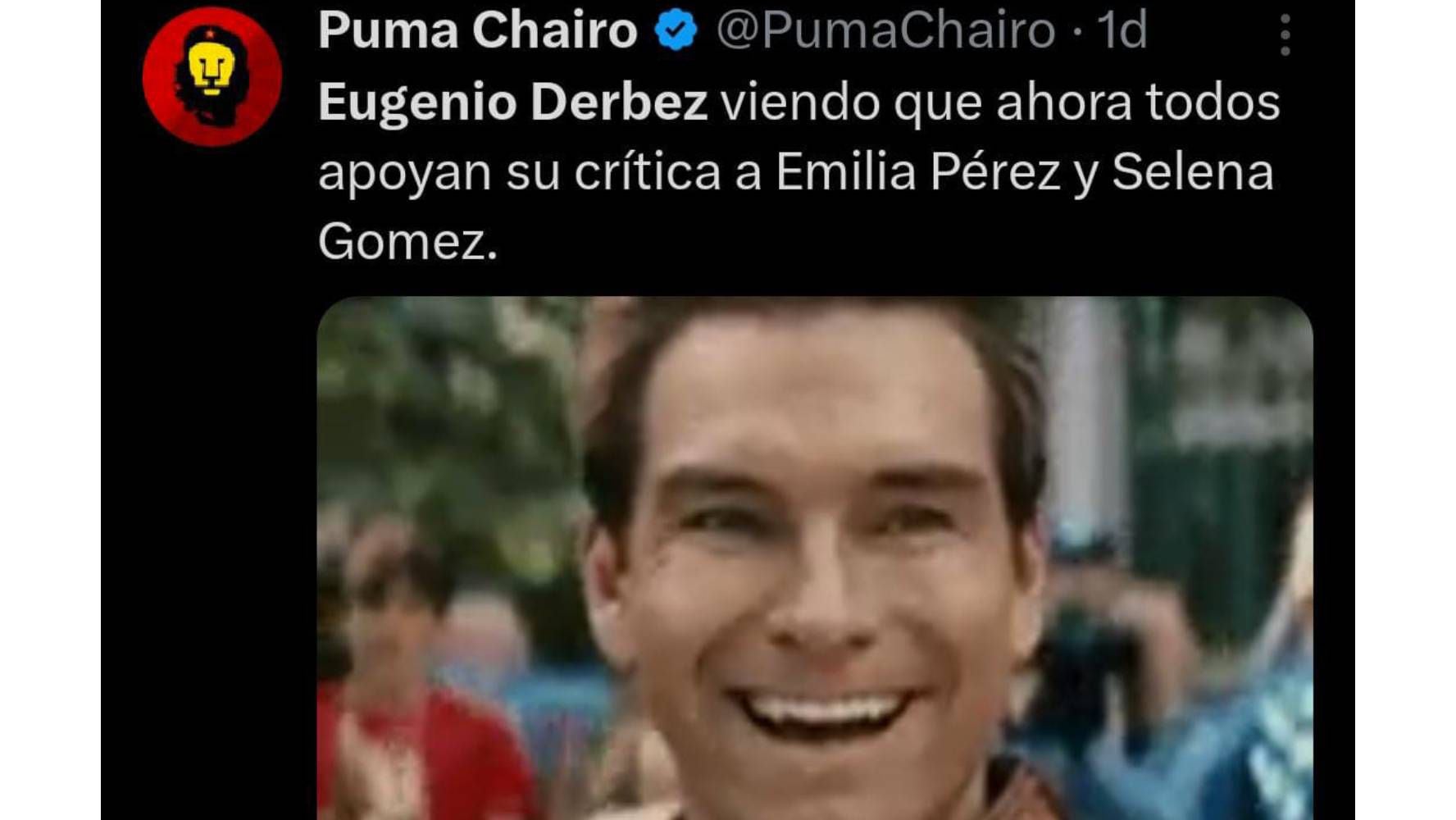 Memes de 'Emilia Pérez' y Eugenio Derbez. (Foto: Captura X)