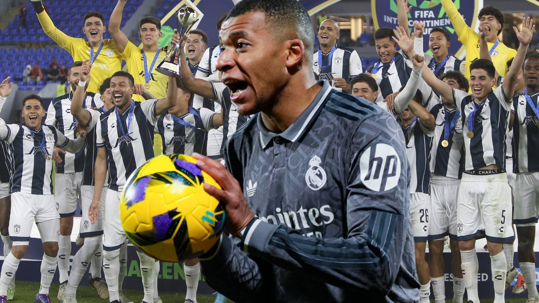 Pachuca enfrenta al Real Madrid por la Copa Intercontinental de la FIFA, los 'merengues' inclyen a Mbappé en su convocatoria. (Foto: EFE / AP).