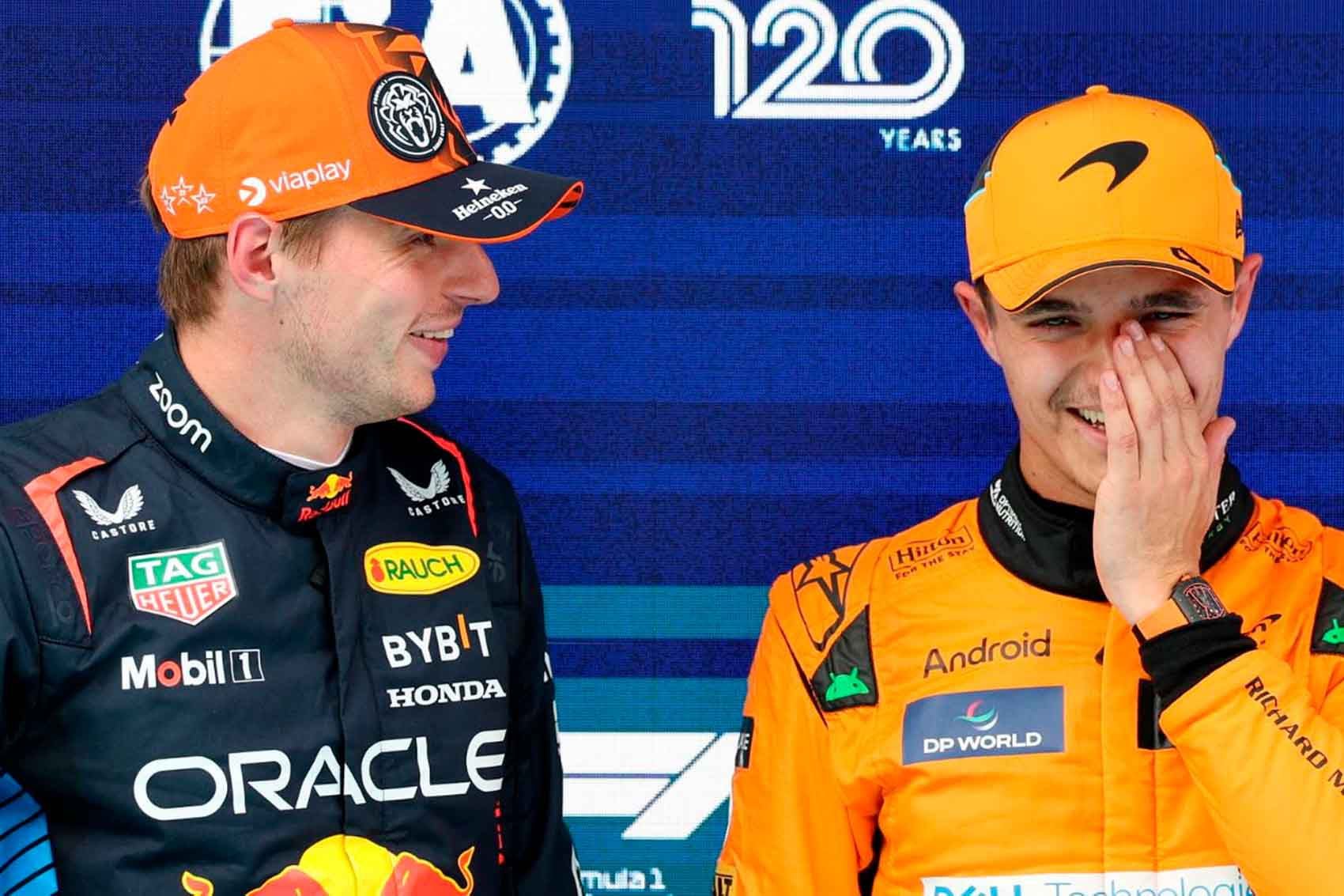 Max Verstappen y Lando Norris disputan los primeros puestos en el campeonato de pilotos de F!.