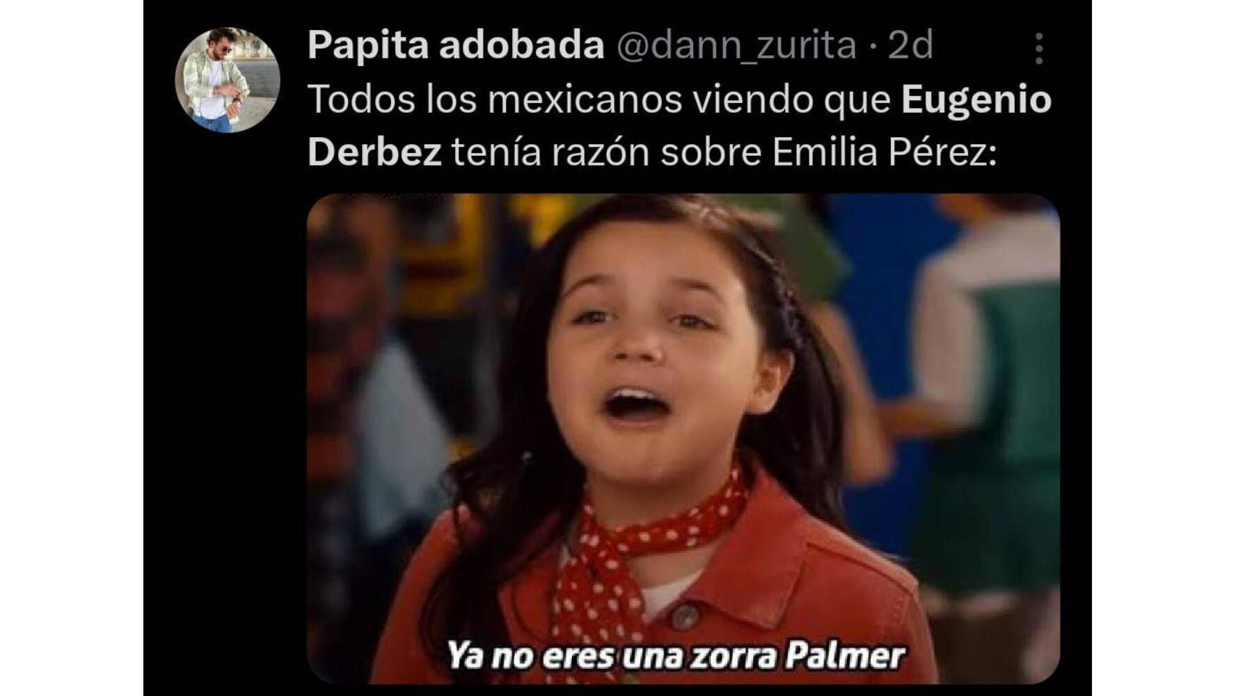 Memes de 'Emilia Pérez' y Eugenio Derbez. (Foto: Captura X)