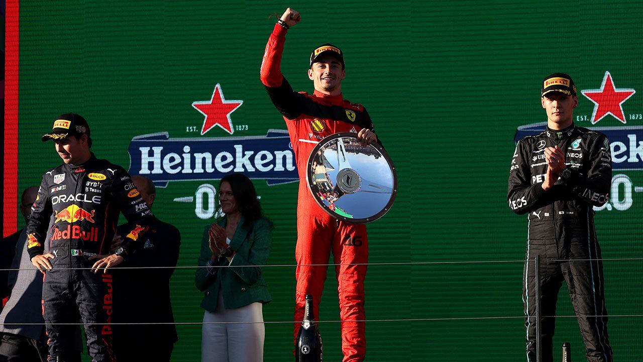 Podio para Checo Pérez en el GP de Australia: Triunfo para Leclerc