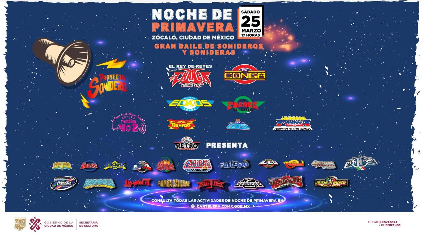 Cartel del Gran Baile de Sonideras y Sonideros en la CDMX. (Foto: Gobierno de la Ciudad de México / Secretaría de Cultura)