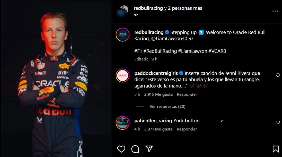 Liam Lawson tiene la capacidad de estar a la altura de Red Bull, asegura Horner. (Foto: Captura de pantalla)