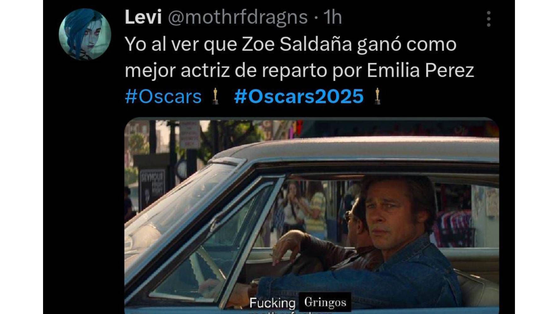 Memes de los premios Oscar 2025 y 'Emilia Pérez'. (Foto: X)