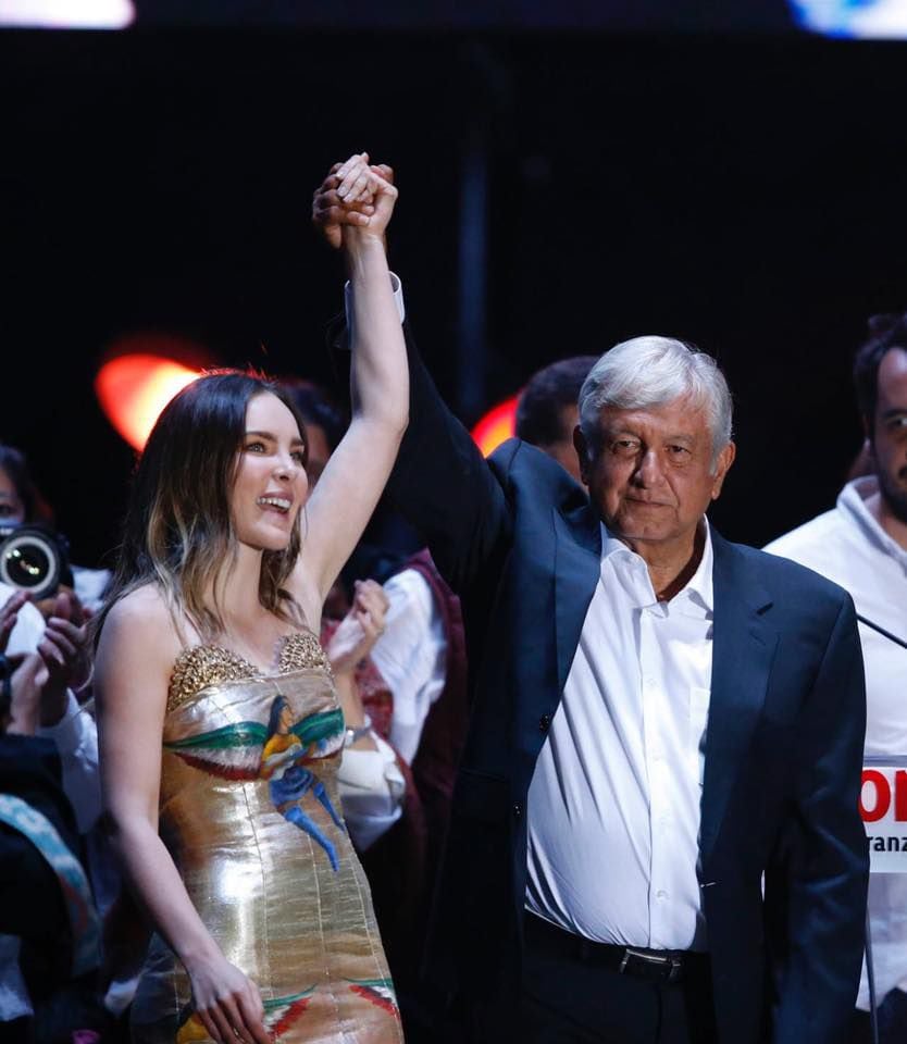 Belinda apoyó a AMLO durante su campaña presidencial en 2018. (Foto: Facebook / Belinda).