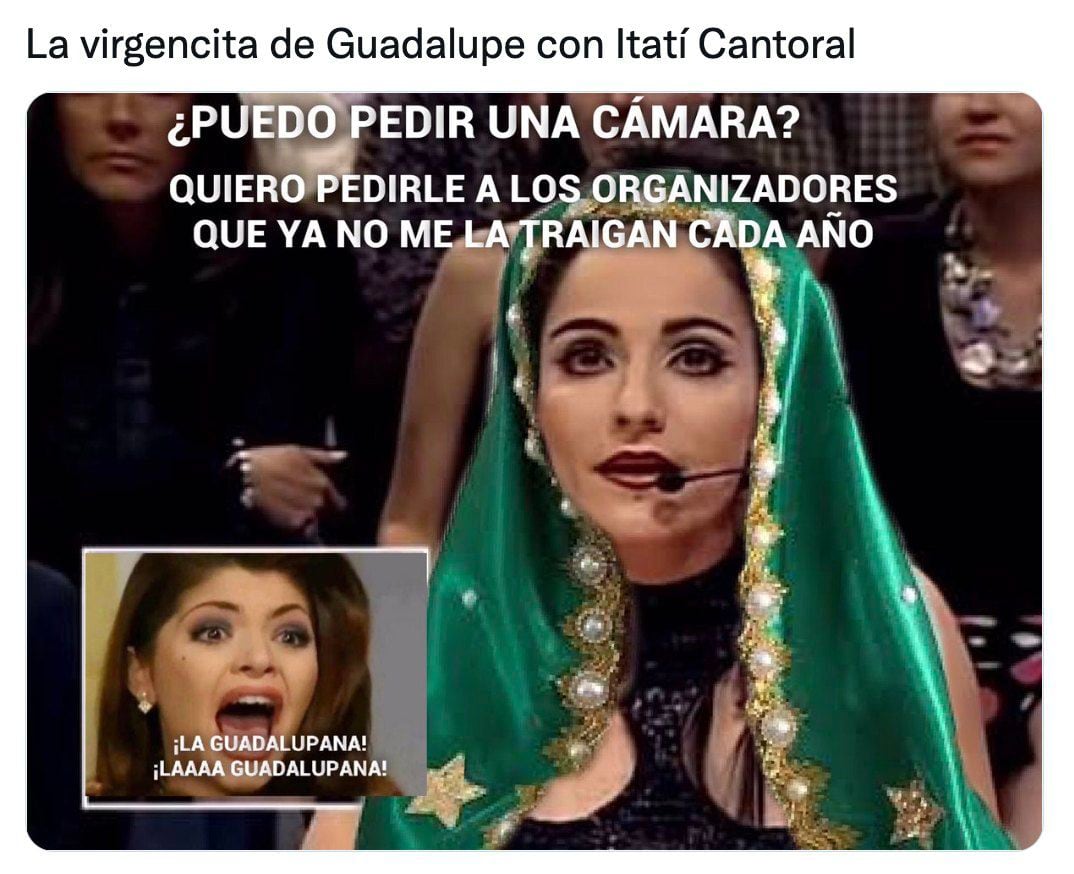 Memes de la interpretación de las Mañanitas a la Virgen de Guadalupe que hizo Itatí Cantoral. (Foto: Redes sociales)