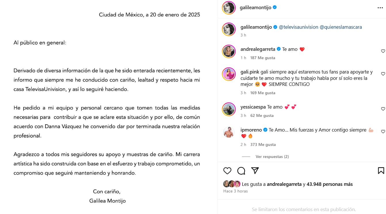 Galilea Montijo se desvinculó de Danna Vázquez.