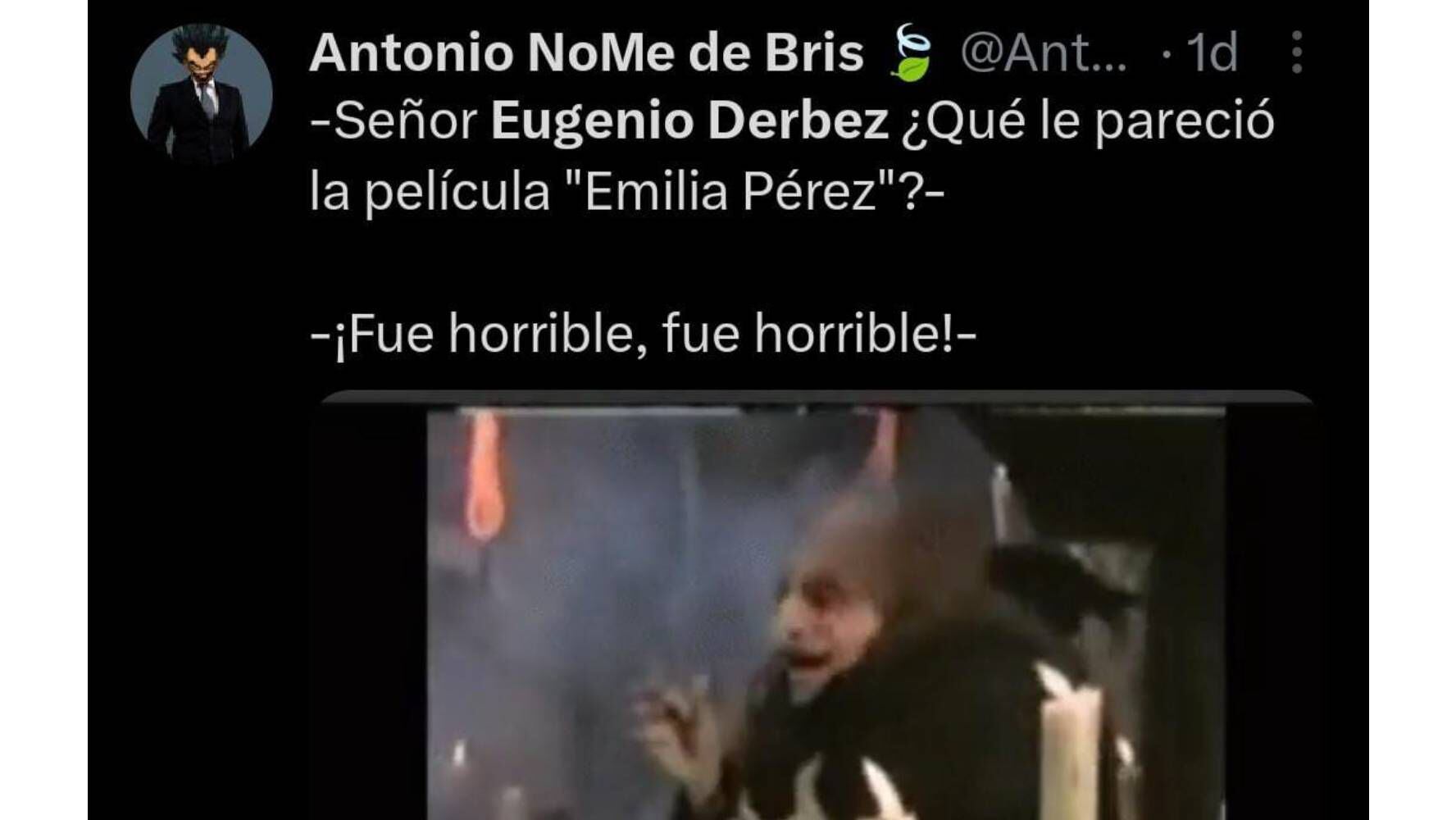 Memes de 'Emilia Pérez' y Eugenio Derbez. (Foto: Captura X)