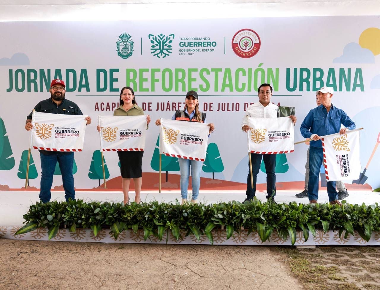 Encabeza la gobernadora Evelyn Salgado la Jornada de Reforestación Urbana en Acapulco